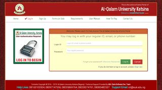 
                            2. Log In :: Al-Qalam University Katsina – Nigeria