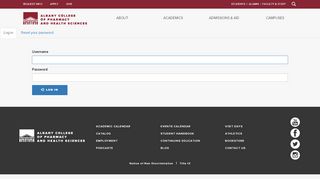 
                            3. Log in | Albany College of Pharmacy and Health Sciences