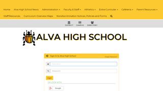 
                            5. Log In - Alva High School