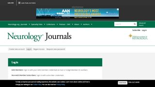 
                            5. Log in | American Academy of Neurology Journals