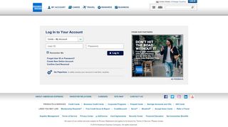 
                            5. Log In - American Express