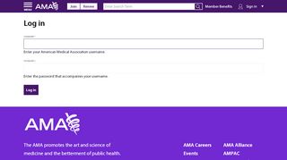 
                            2. Log in - | American Medical Association