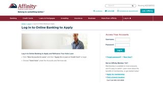 
                            6. Log In and Apply: Affinity Federal Credit Union