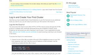 
                            2. Log in and Create Your First Cluster | Elastic Cloud Enterprise ...