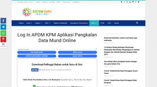 
                            2. Log In APDM KPM Aplikasi Pangkalan Data Murid Online