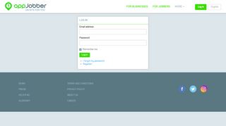 
                            6. Log in - appJobber