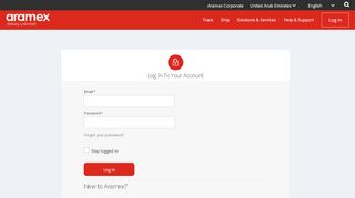 
                            2. Log in - Aramex