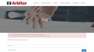 
                            5. Log In | Arbiter