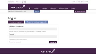 
                            3. Log in | Ark Group