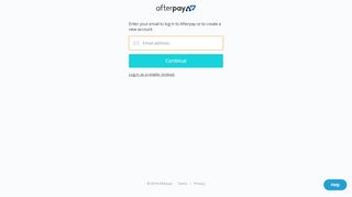 
                            2. Log in as a shopper instead. - Afterpay