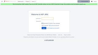 
                            5. Log in - ASF JIRA - Apache issues