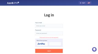 
                            4. Log in | Astrill VPN