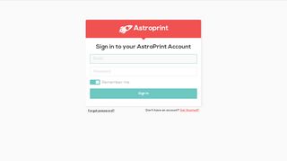 
                            1. Log in · AstroPrint®