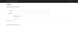 
                            3. Log in - Autonomic Dealer Zone