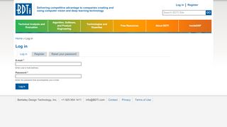 
                            3. Log in | Berkeley Design Technology, Inc - bdti.com
