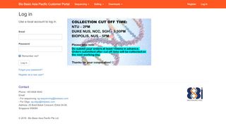 
                            6. Log in - Bio Basic Asia Pacific Customer Portal