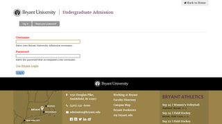 
                            4. Log in | Bryant University Admission