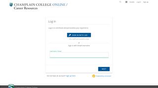 
                            8. Log In – Champlain College Online Career Resources