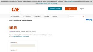 
                            4. Log in - Charities Aid Foundation