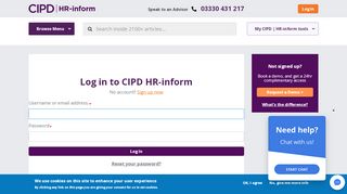 
                            7. Log in | CIPD HR-inform