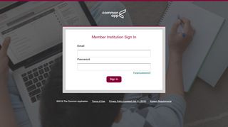 
                            8. Log in - Control Center - Member Institution Sign In