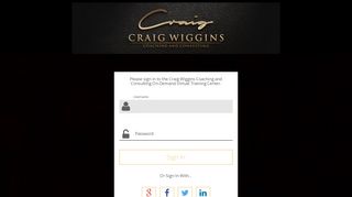 
                            9. Log In | Craig Wiggins Coaching