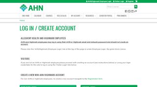 
                            7. Log in / Create account | Allegheny Health Network …