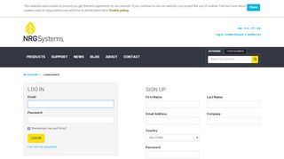 
                            4. Log In / Create Account - NRG Systems