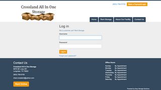 
                            9. Log in - Crossland All In One Storage