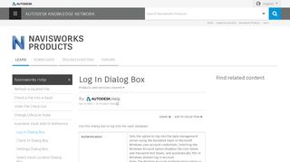 
                            6. Log In Dialog Box | Navisworks Products 2019 | Autodesk Knowledge ...