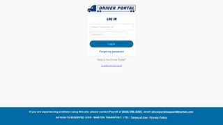 
                            9. Log in - Driver Portal - Marten Transport