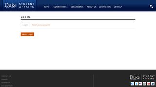 
                            6. Log in - Duke Student Affairs