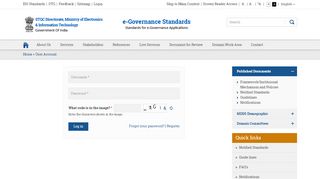 
                            2. Log in | e-Governance Standards, Standards for e-governance ...