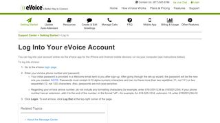 
                            5. Log In | eVoice