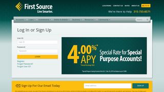
                            10. Log In - First Source Federal Credit Union