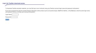 
                            3. Log in for TestGen download access - Pearsoncmg.com