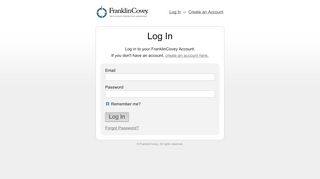 
                            4. Log In - FranklinCovey Accounts