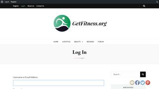 
                            9. Log In – GetFitness.org