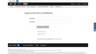 
                            2. Log In - GM Card