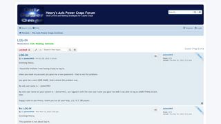 
                            1. LOG-IN - Heavy's Axis Power Craps Forum