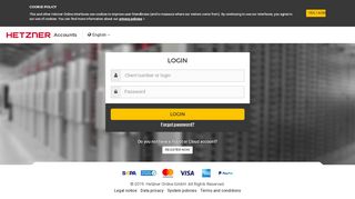 
                            2. Log In - Hetzner Online