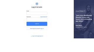 
                            9. Log in - Ionic.io: the hybrid app platform.