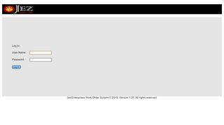 
                            3. Log In - Jez Enterprises - Work Order System