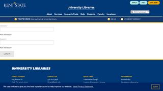 
                            3. Log in | Kent State University Libraries