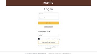 
                            2. Log In - Keurig