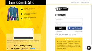 
                            4. Log In - Kin Custom: On-Demand Print and Dropship, Made Easy