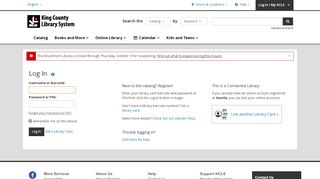 
                            1. Log In | King County Library System | BiblioCommons