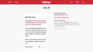 
                            4. Log In - Kiplinger