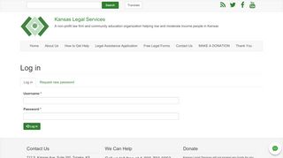 
                            8. Log in - KLS - Kansas Legal Services