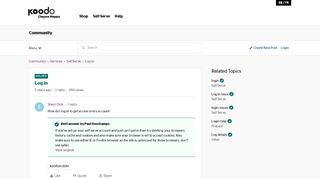 
                            5. Log in | Koodo Community